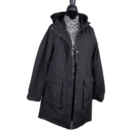 NWT DKNY $200 Ladies Water Resistant Hooded Adjustable Waist Long Lined Parka - Picture 4 of 12